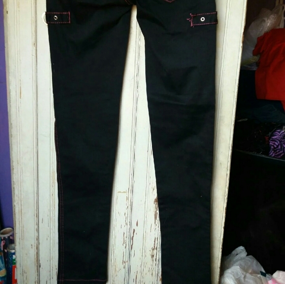 ISO: Black&Pink Tripp NYC Skinny Jeans W/Chains - Picture 6 of 6